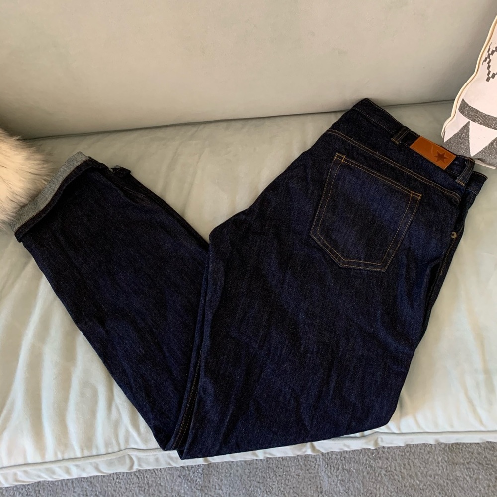 Men’s, dark blue jeans, size 40, gently worn
